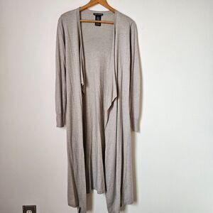 EUC CHELSEA & THEODORE GREY LONG SOFT CARDIGAN SIZE SMALL